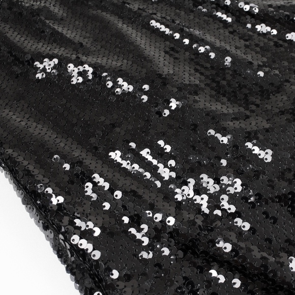 Black Sequin Cami Mini Dress Bodycon - Picture 7 of 8